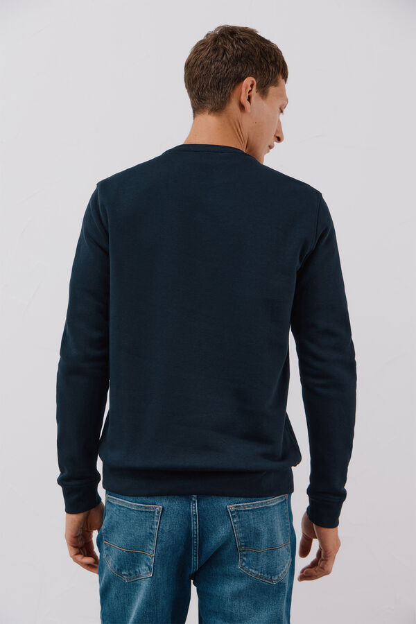 Cortefiel Sweatshirt gola caixa Azul