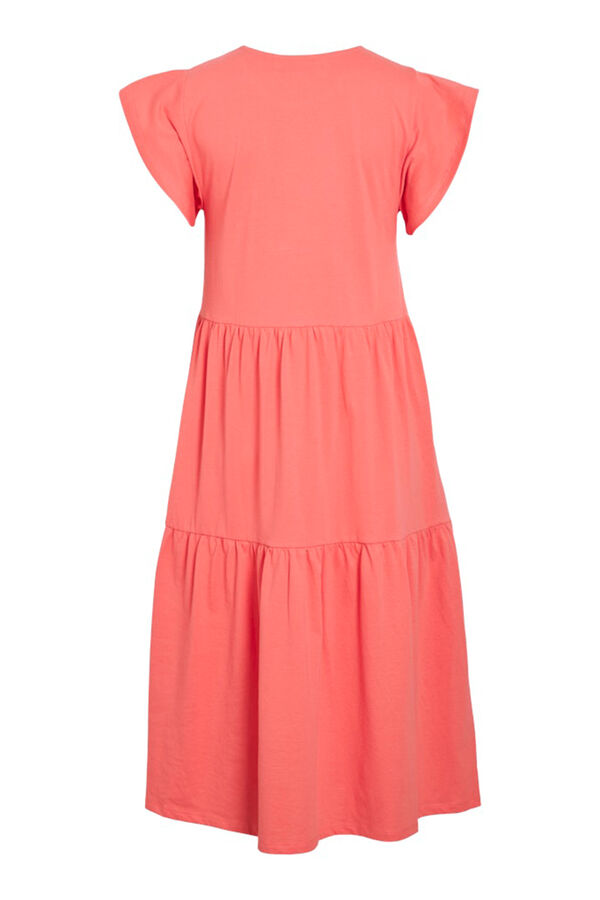 Vila Vestido midi con algod&oacute;n org&aacute;nico Rosa