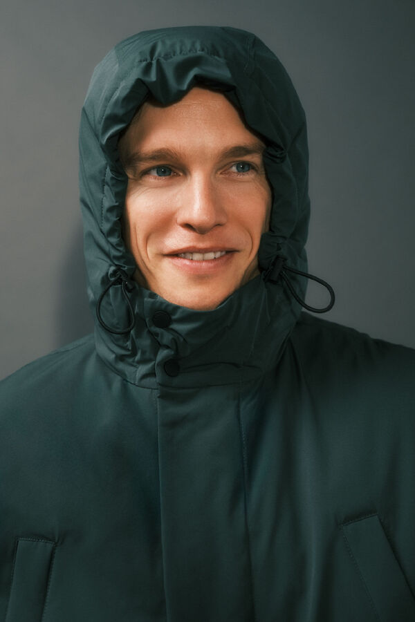 Cortefiel Parka 4 bolsillos Verde oscuro