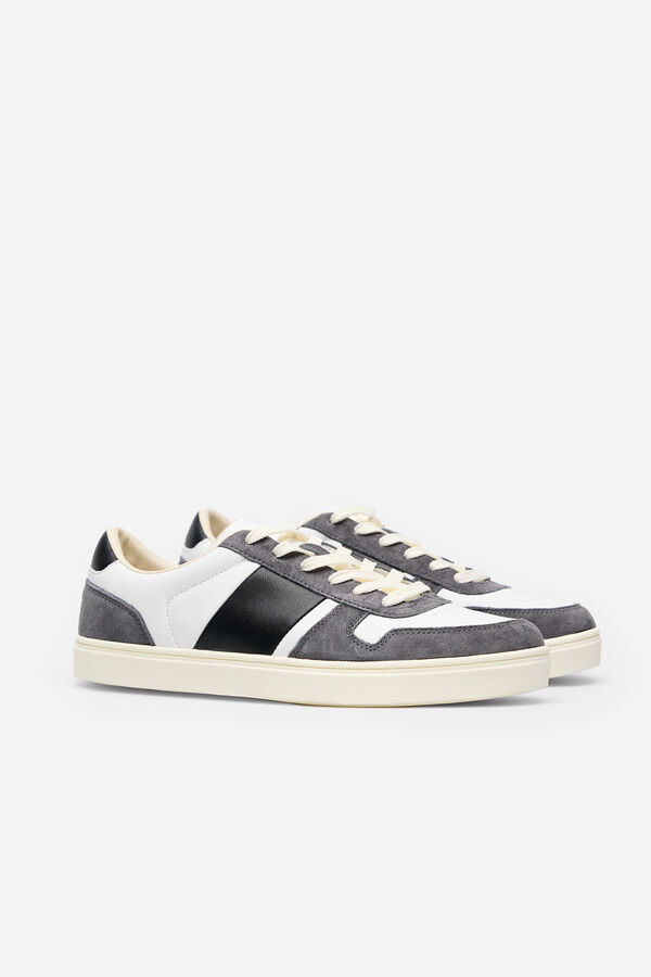 Cortefiel Zapatilla piel Gris