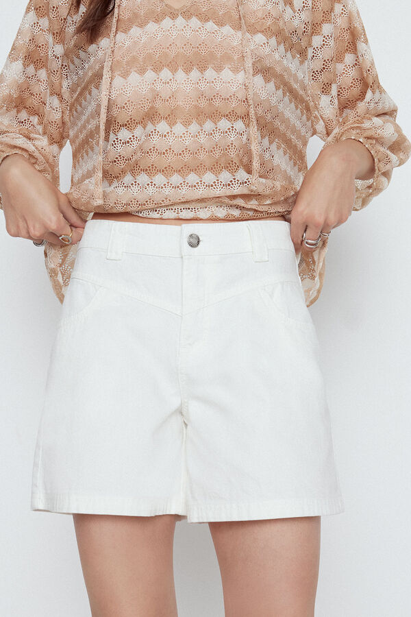 Slowlove Short Canes&uacute; delantero Blanco