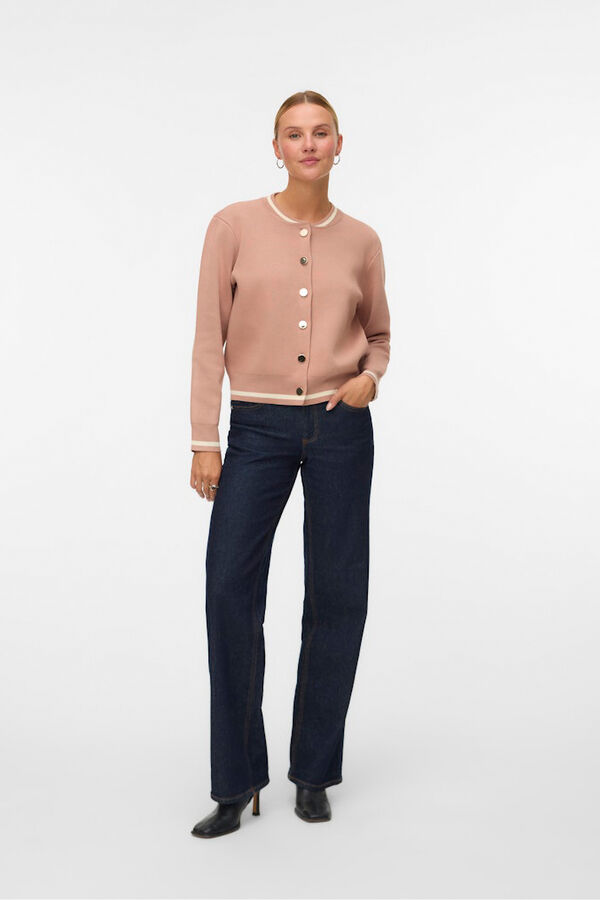 Vero Moda Jaqueta bomber de malha  Castanho