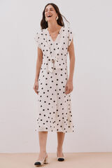 Cortefiel Mono largo nudo Estampado blanco