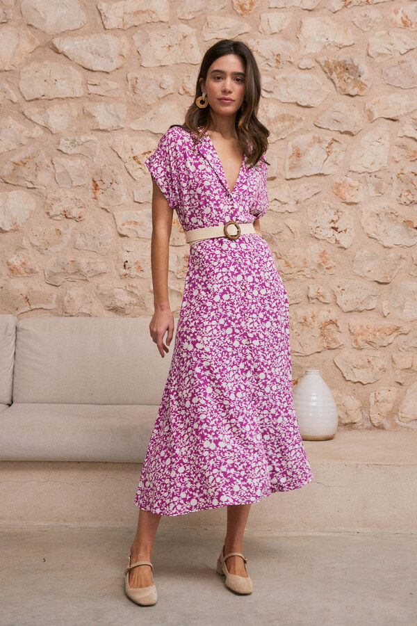 Pol&iacute;n Et Moi Vestido camisero Romelia Morado