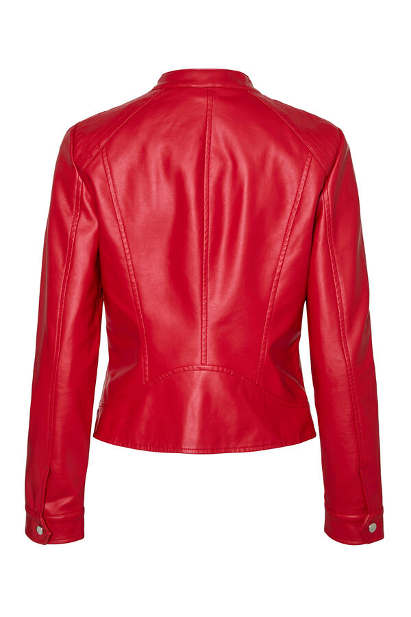 Vero Moda Casaco efeito pele  Vermelho