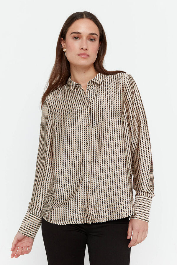 Vero Moda Camisa de mulher estampada Verde