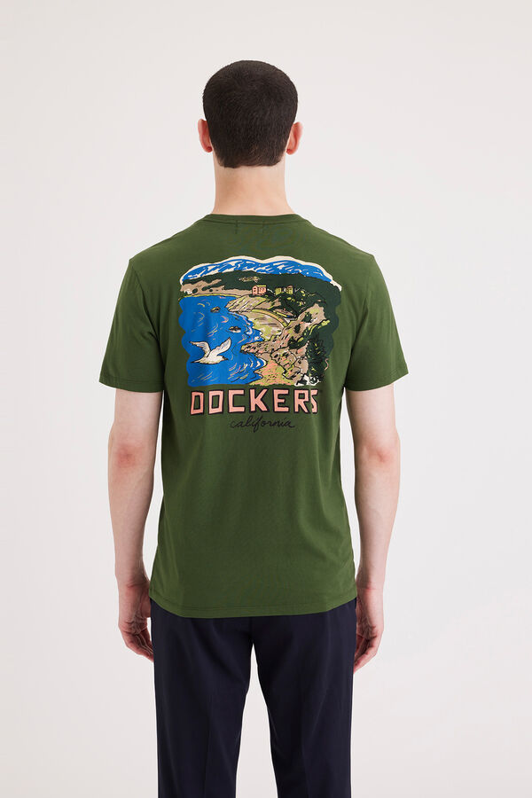 Dockers Camiseta Slim Fit Logo para hombre Verde