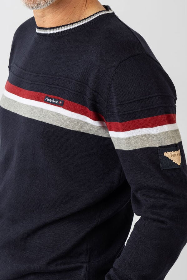 Privata Camisola de gola redonda Azul