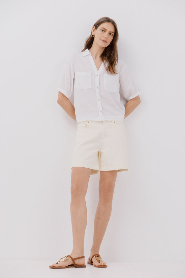 Cortefiel Cal&ccedil;&otilde;es b&aacute;sicos cor Amarelo