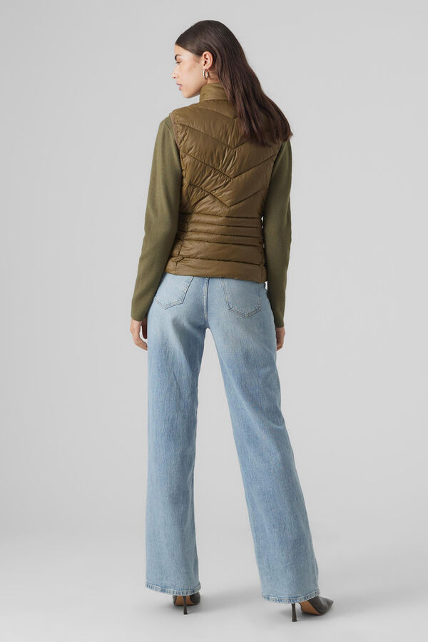 Vero Moda Chaleco acolchado con bolsillos Verde