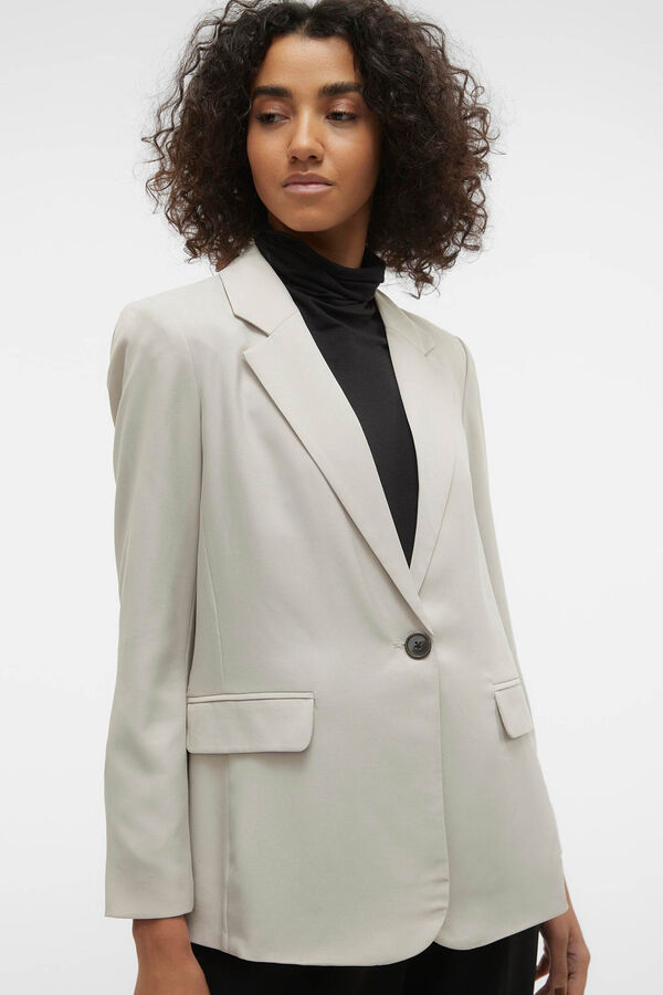 Vero Moda Blazer oversized manga comprida de mulher Cinzento
