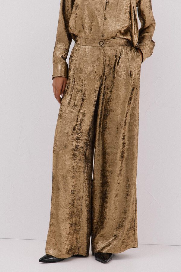 Cortefiel Cal&ccedil;a palazzo dourada Dourado