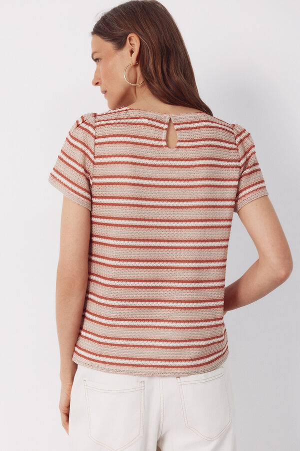 Cortefiel Top estructura rayas Multicolor