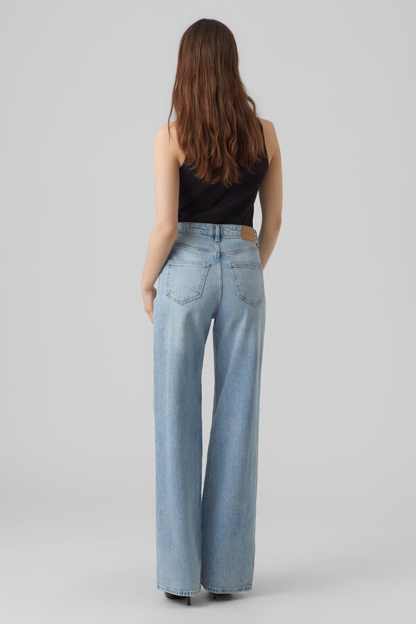 Vero Moda Pantal&oacute;n vaquero wide Azul