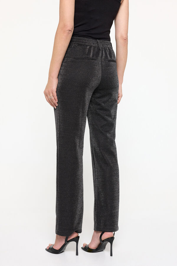 Vero Moda Cal&ccedil;as de lurex Preto