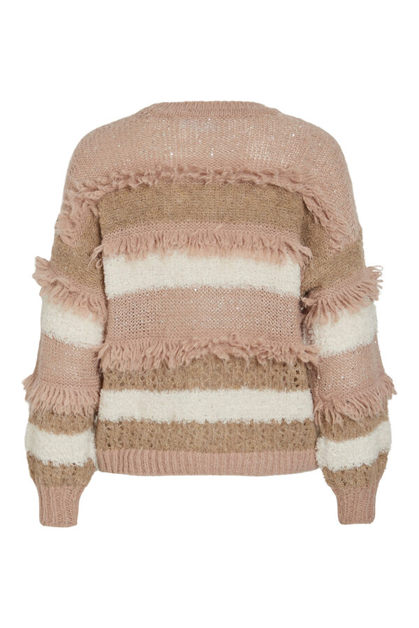 Vila Su&eacute;ter riscas com franjas Castanho