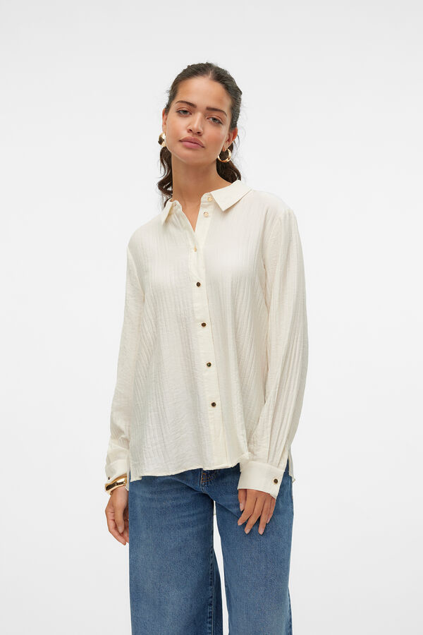 Vero Moda Camisa de manga comprida com pregas nas costas Cinzento