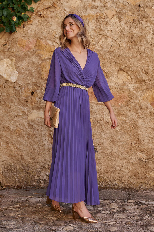 Pol&iacute;n Et Moi Vestido midi nashira morado Morado