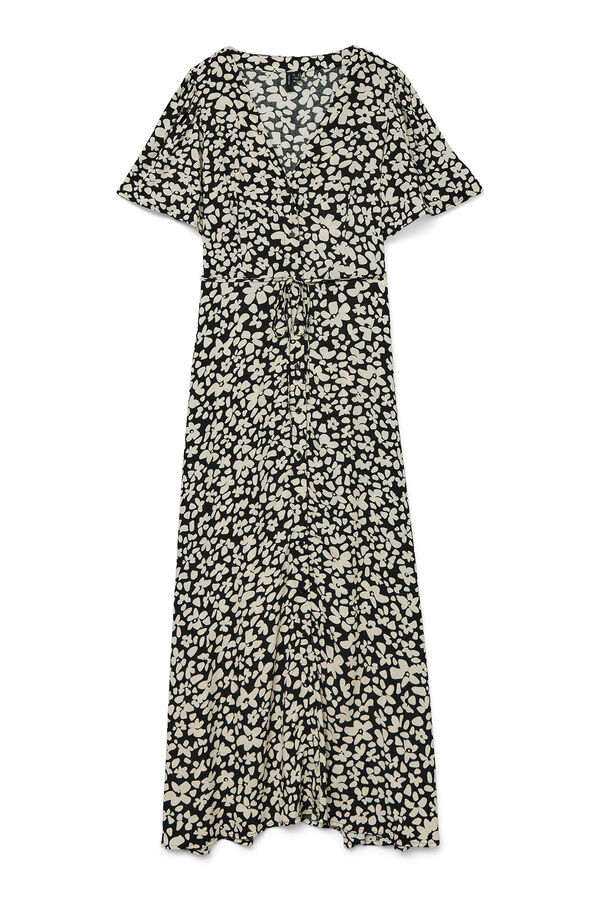 Vero Moda Vestido comprido de manga curta Preto