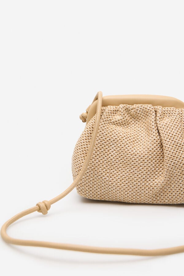 Cortefiel Bolso bandolera trenzado Beige