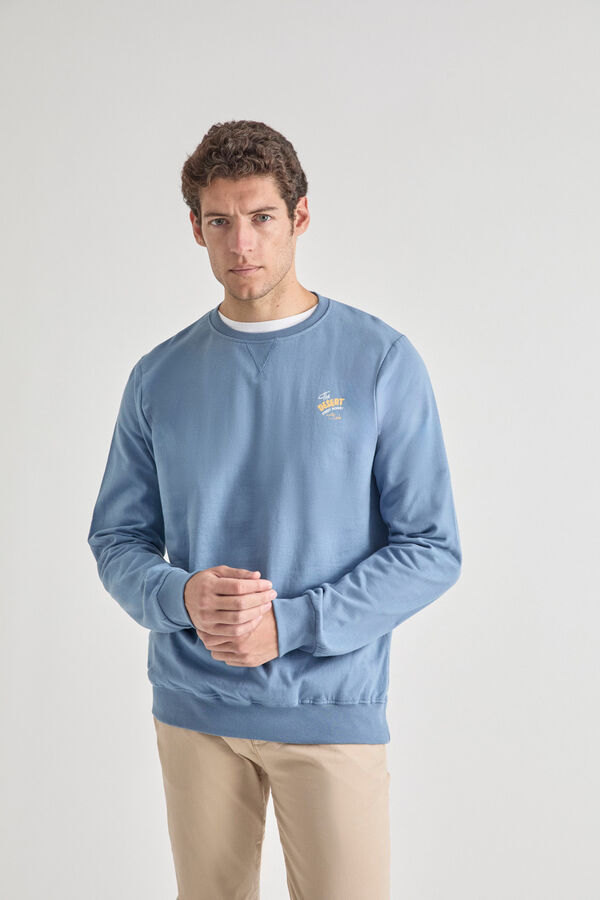 Street Monkey Sudadera de cuello redondo estampada Azul