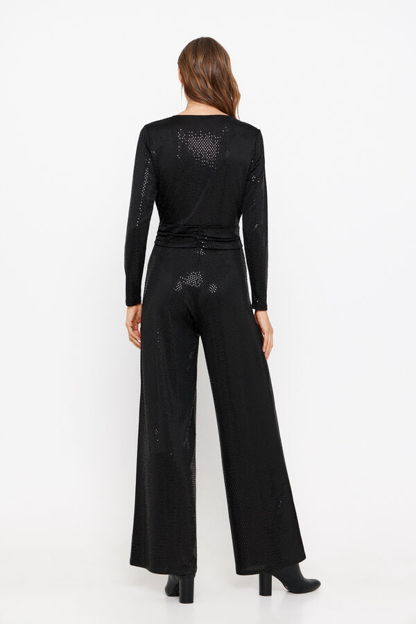 Cortefiel Macac&atilde;o de malha lantejoulas Preto