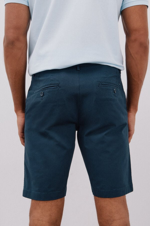Cortefiel Bermuda chino Azul