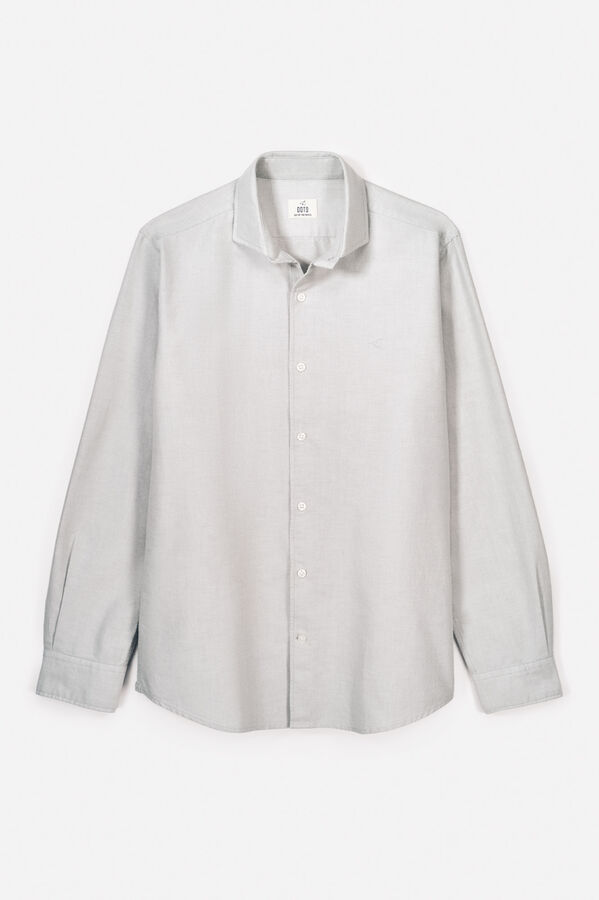 OOTO Camisa liso manga comprida Verde