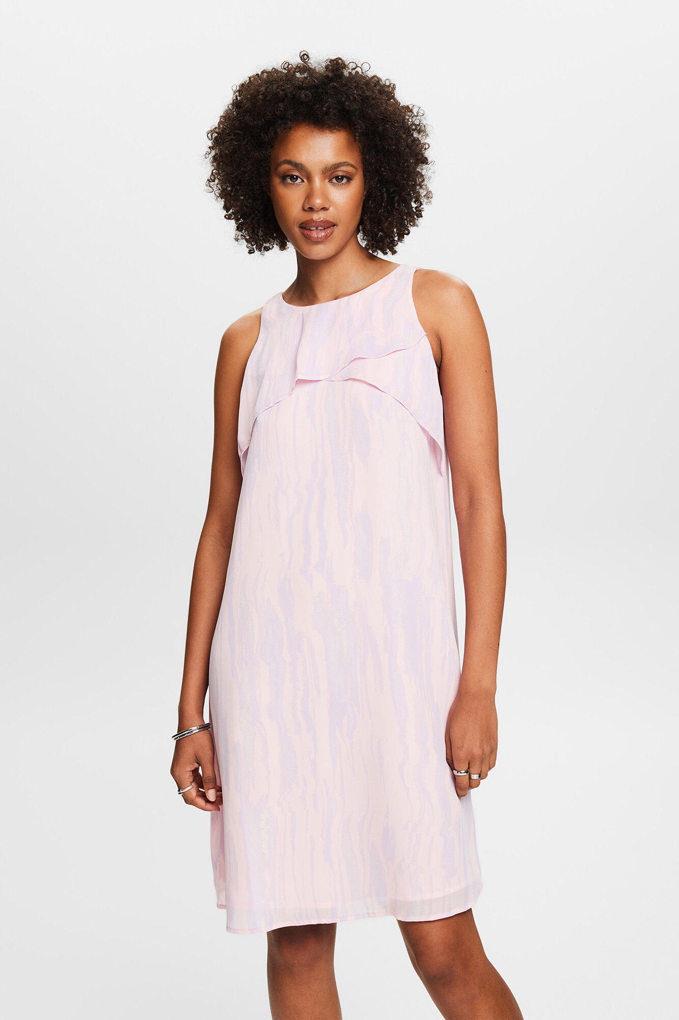 Esprit Vestido estampado allover corto chif&oacute;n