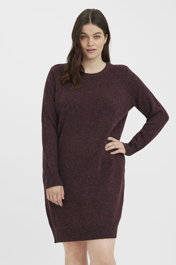 Vero Moda Curve Vestido de punto manga larga talla grande Morado