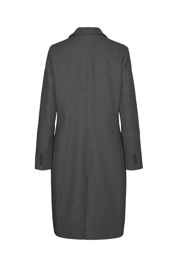 Vero Moda Abrigo mide de pa&ntilde;o Gris oscuro