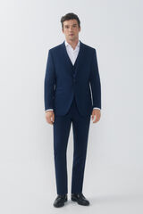 Cortefiel Cal&ccedil;a aos quadrados s&eacute;rie xxi Azul