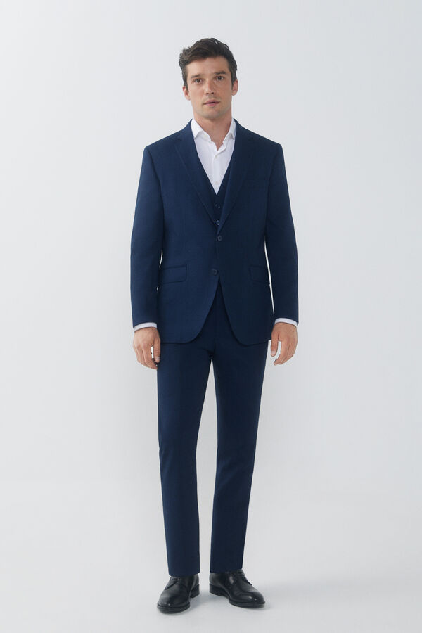 Cortefiel Cal&ccedil;a aos quadrados s&eacute;rie xxi Azul