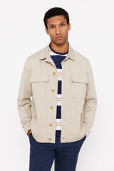 Cortefiel Sobrecamisa algod&oacute;n-lino Beige