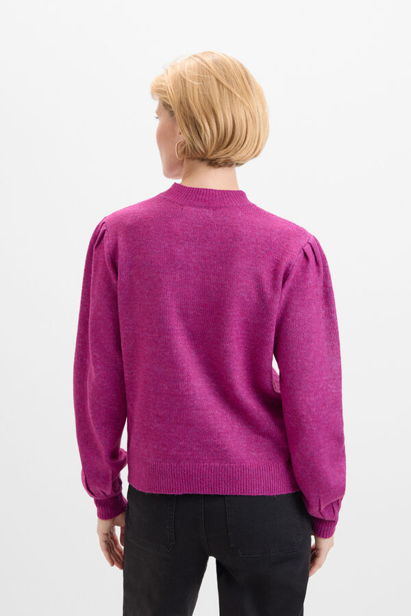 Cortefiel Jersey ochos y calados Morado