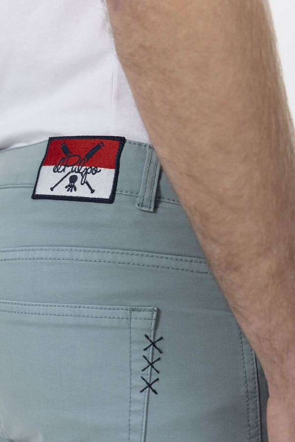 elPulpo Cal&ccedil;a com 5 bolsos Verde