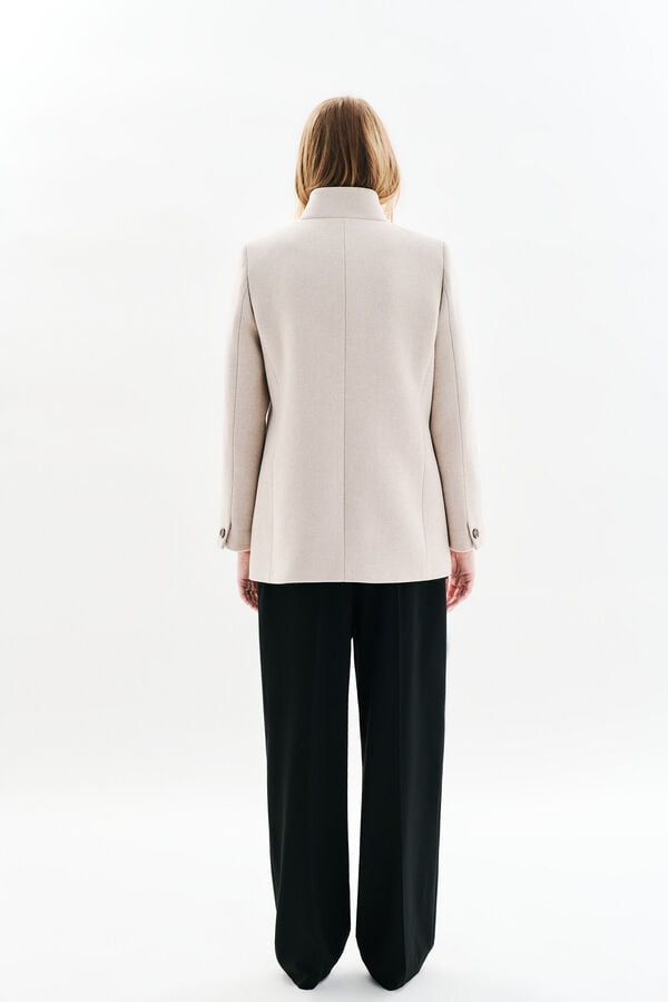 Caroll Abrigo lana Gris