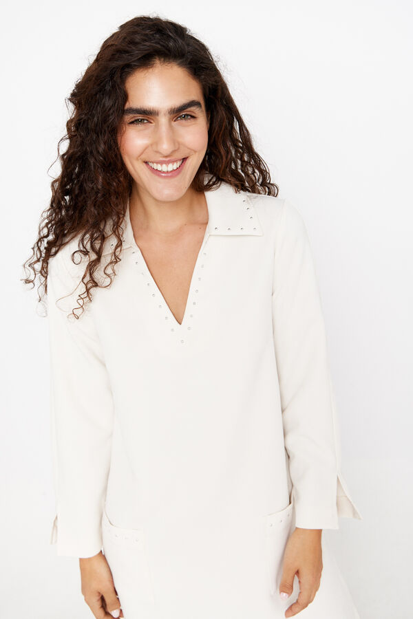 Cortefiel Vestido curto Branco