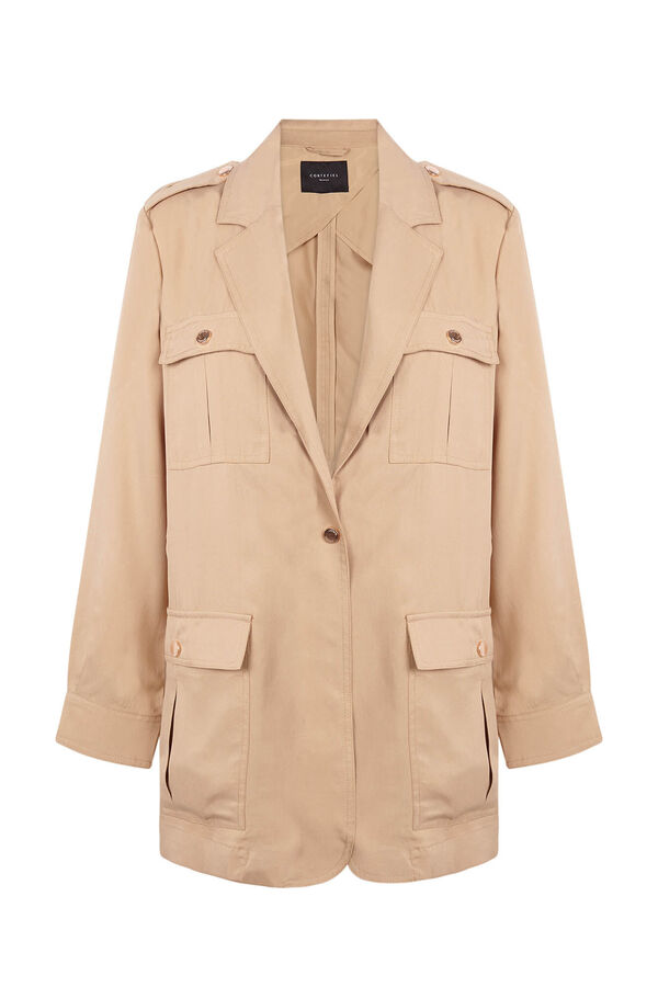 Cortefiel Chaqueta tipo sahariana Beige