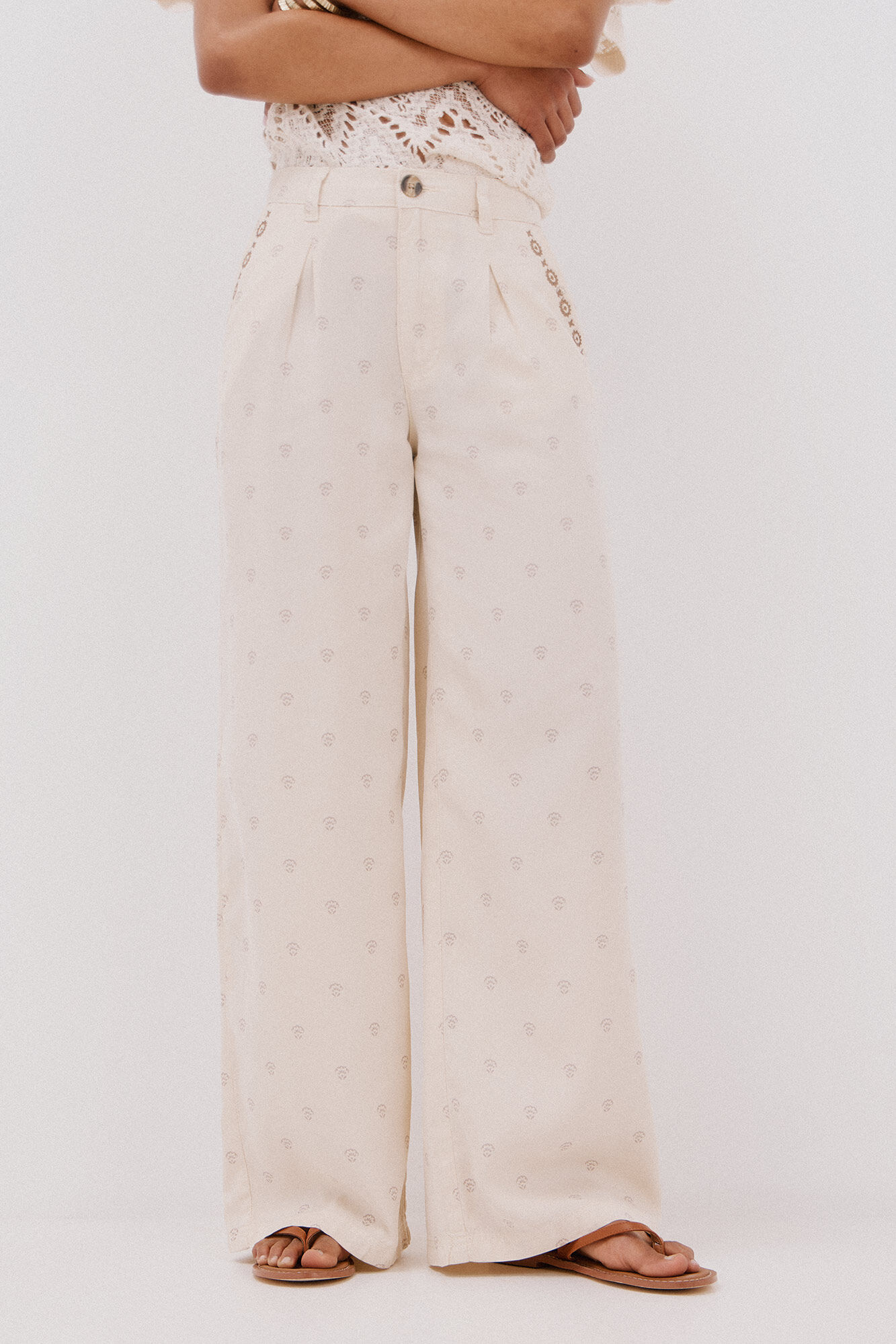 Cortefiel Pantalones pinzas tencel