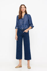 Cortefiel pantal&oacute;n vaquero palazzo l&aacute;ser Azul