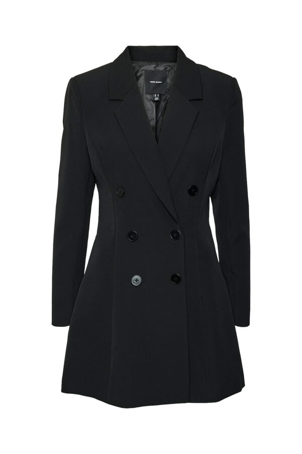 Vero Moda Vestido corto con botones Negro