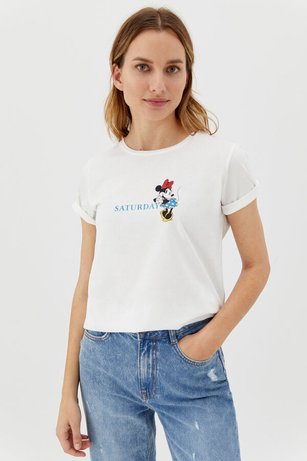 Cortefiel Camiseta Disney Marfil