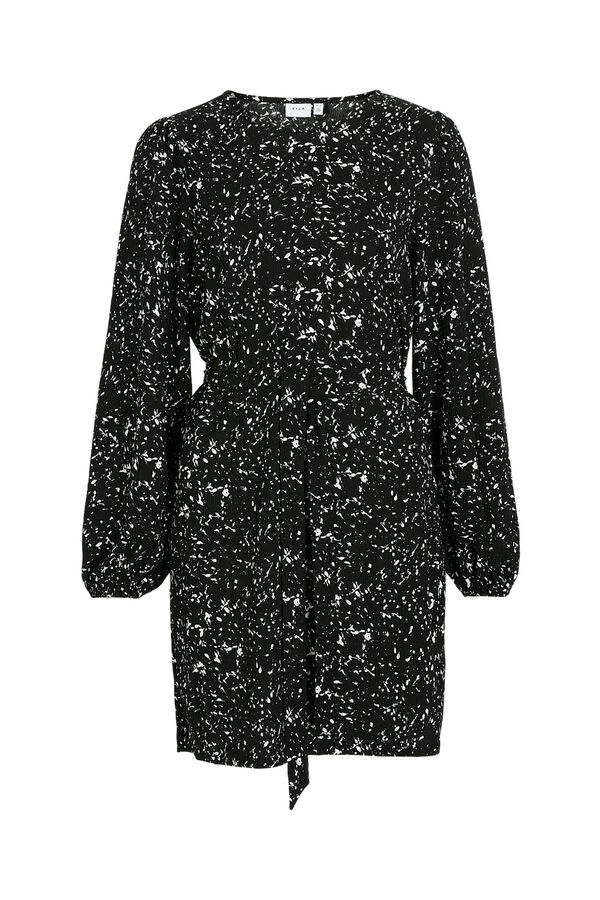 Vila Vestido curto estampado Preto