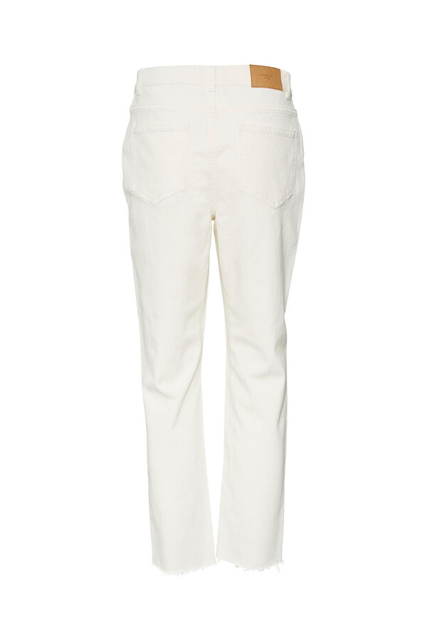 Vero Moda Vaquero recto tobillero Blanco