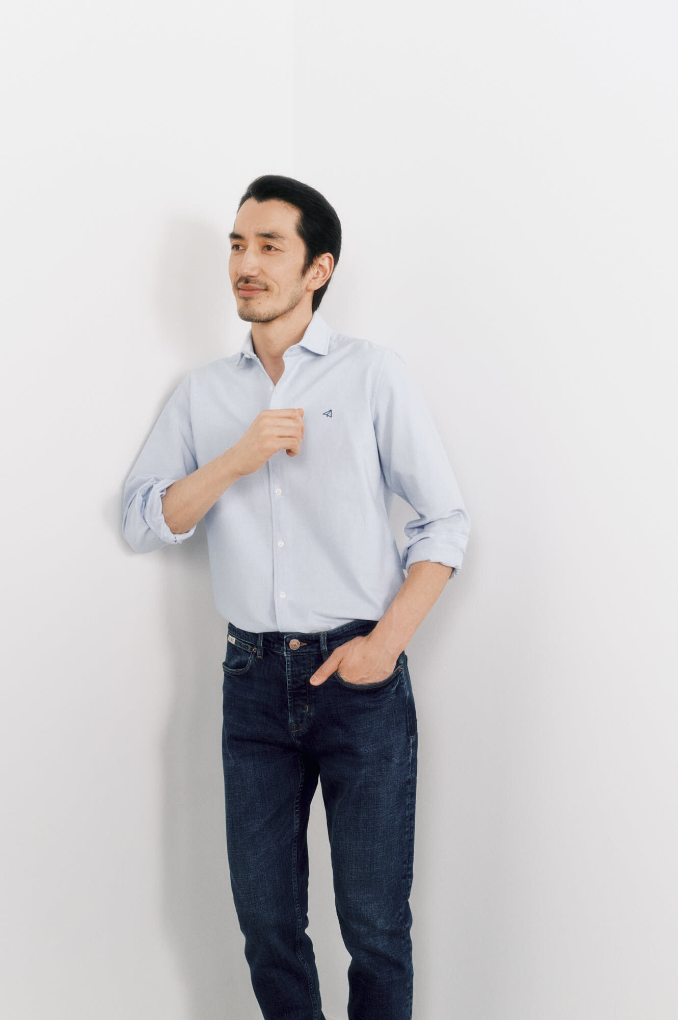 OOTO Camisa liso manga comprida