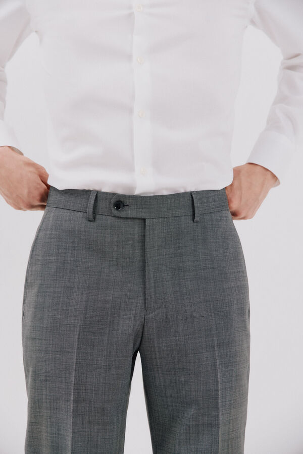 Cortefiel Cal&ccedil;a cinza slim fit Cinzento