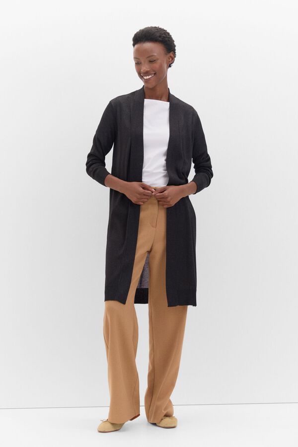 Cortefiel Palet&oacute; ponto metalizado Preto