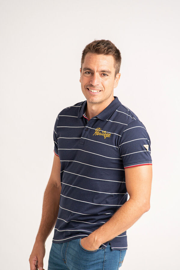 Privata Manga curta 100% algod&atilde;o Azul