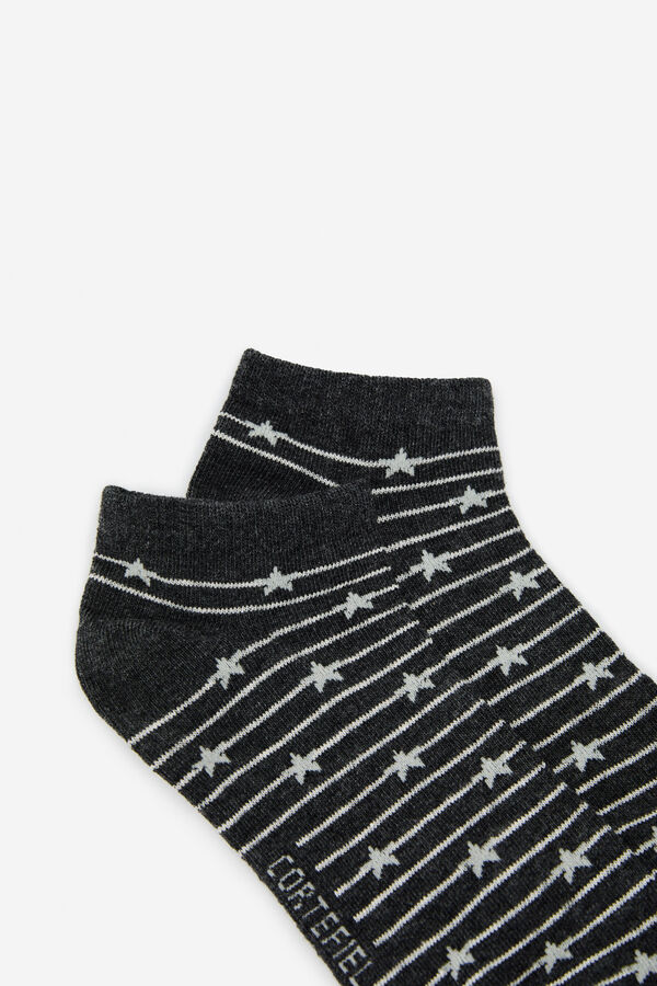 Cortefiel Meias curtas estrela Preto